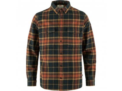 Košile FJÄLLRÄVEN Övik Twill Shirt M - Autumn Leaf-Dark Navy