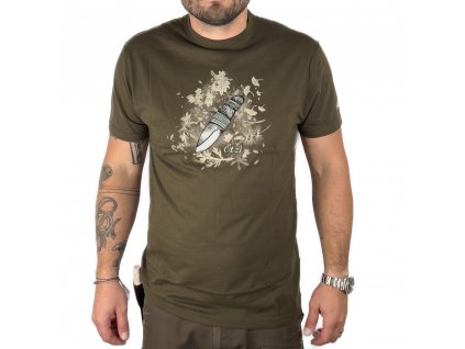 Tričko JUBÖ BUSHCRAFT Ötzi - olivové