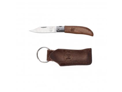 Kapesní nůž MAIN Mini Line clip point - Walnut s koženým pouzdrem 6101