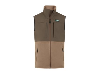 Vesta Ridgeline Men's Hybrid Fleece Vest - Light Bark