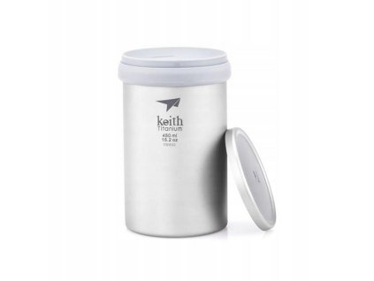 Hrnek Keith Titanium Ti3521 450ml - Stříbrný