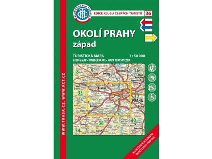 Turistická mapa - Okolí Prahy - západ, 8. vydání, 2024