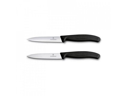 Sada kuchyňských nožů VICTORINOX Swiss Classic 2 ks - černý