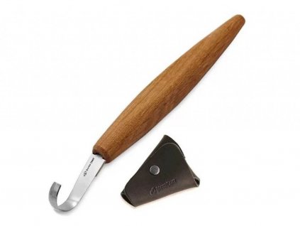 1170 beavercraft sk5s spoon carving knife deep cut bevels leather sheath lzickovy nuz 1