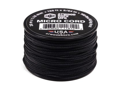 Padáková šňůra Micro Cord ATWOOD ROPE 37,5 m Black