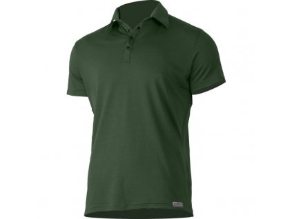 Pánské vlněné Merino POLO tričko ELIOT zelené 160g