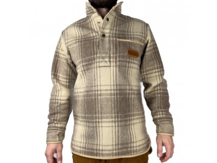 Vlněná košile JUBÖ Bushcraft Wool Shirt - béžová