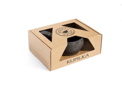 Kupilka dárková sada KUKSA 210 ml + talíř + čajová lžička - Kelo (BLACK)