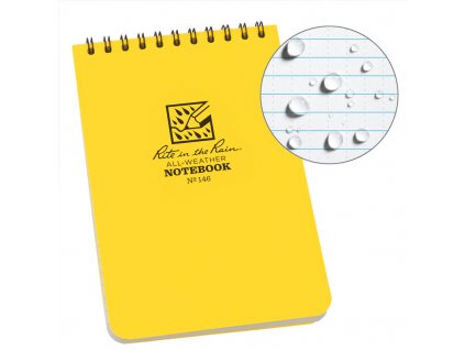 Voděodolný zápisník Rite in the Rain Pocket Notebook 4/6 ŽLUTÝ