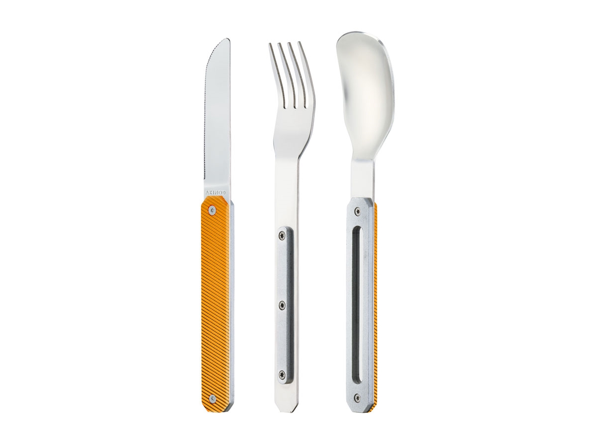 Příborová sada AKINOD Magnetic Straight Cutlery 12H34 Mirror - Aluminium Orange