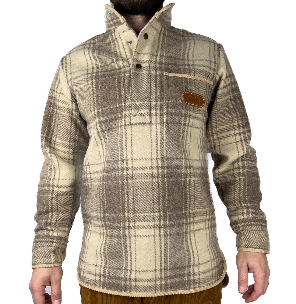 Vlněná košile JUBÖ Bushcraft Wool Shirt - béžová Velikost: M