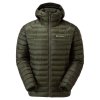 Péřová bunda MONTANE Anti-Freeze Packable Hooded Down Jacket - Oak Green