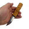 23827 4 nuz juha perttula jsp village smith puukko curly birch 75 mm