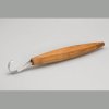3652 1 lzickovy nuz beavercraft sk5s spoon carving knife deep cut bevels oak handle with leather sheath