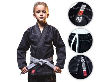AnyConv.com pol il Kimono GI do BJJ dla dzieci Czarne pas GRATIS X SERIES M0 2233