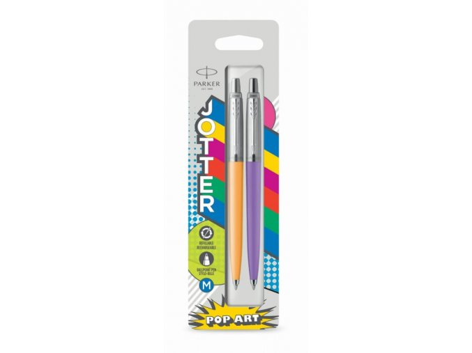 Parker Jotter Originals Pop Art Pen - Purple & Orange, 2x kuličkové pero