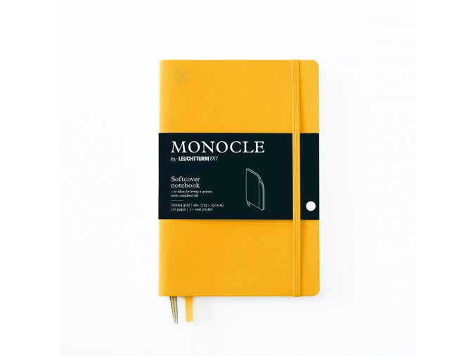 notebook b6 monocle softcover 128 numbered pages yellow dotted 2