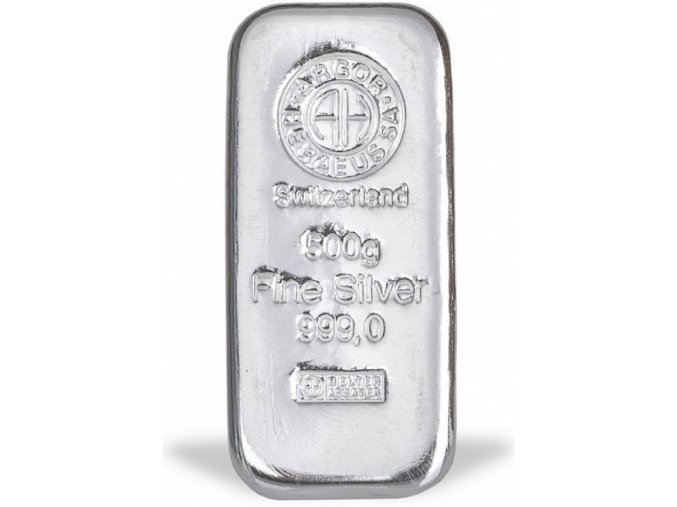 Argor Heraeus 500g - Investiční stříbrný slitek - komisní prodej