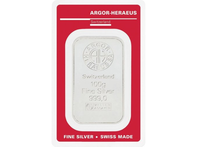 stribrny slitek 100 g argor heraeus