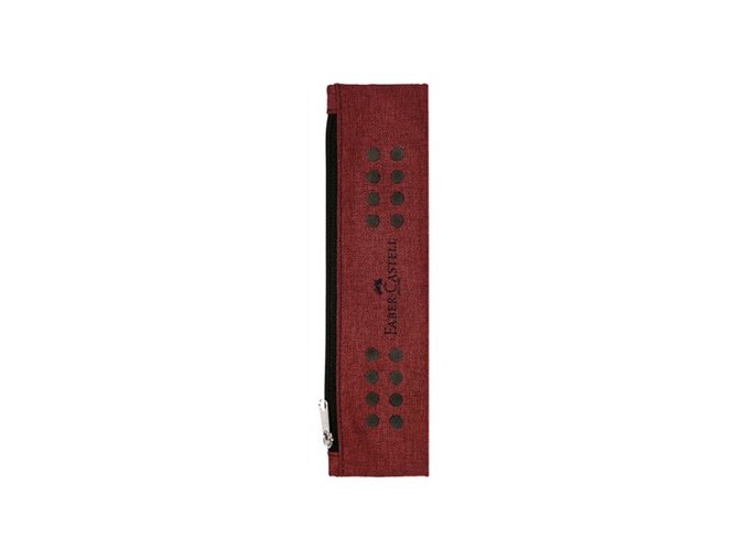 Textilní penál na zip Faber-Castell Grip Red na zápisník