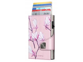 Diagonal Wallet CLICK SLIDE Cherry Blossom Silver