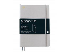 notebook b5 monocle softcover 128 numbered pages light grey dotted