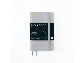 notebook a6 monocle softcover 128 numbered pages light grey dotted