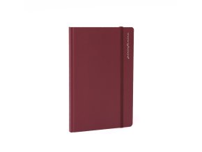 Notebook Pininfarina A5 tečkovaný, tmavě červený
