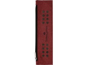 Textilní penál na zip Faber-Castell Grip Red na zápisník