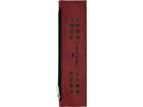 Textilní penál na zip Faber-Castell Grip Red na zápisník