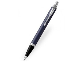 parker im blue chrome trim ballpoint pen