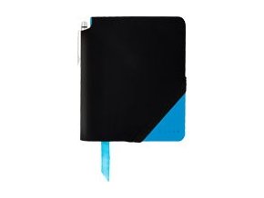 Cross linkovaný zápisník Jot Zone Large Black/Bright Blue + kuličkové pero