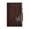 Croco Brown Silver Doublewallet ClickSlide Front 27 10 4 0002 04