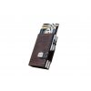 Doublewallet CLICK & SLIDE Croco Brown/Silver