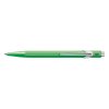 caran dache 849 popline fluo green ballpoint pen with holder