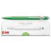 caran dache 849 popline fluo green ballpoint pen with holder