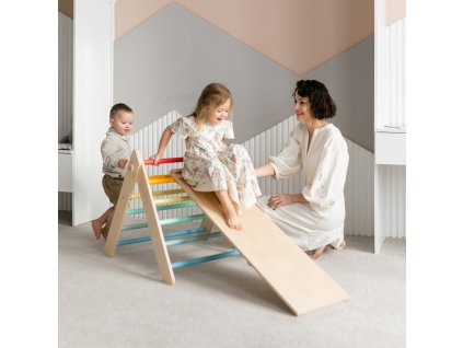 141 5 pikler triangle and double sided board set bright