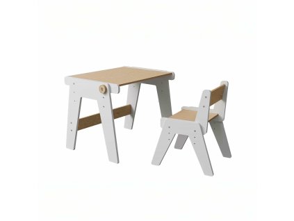 Growingtable GrowingchairMINI WHITE sq