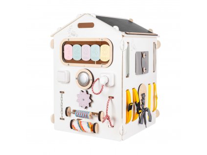 46 busykids house pastel white activity board limited edition