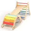 Pikler Triangle + double-sided board + wooden BusyKids Swing set - colour bright