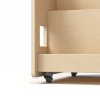 261 10 double sided bookshelf on wheels nature