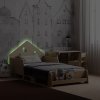 297 6 house shaped extendable bed with led lighting nature