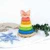 BusyKids Wooden “Little Fox” Stacking Pyramid
