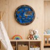 BusyKids World Map Wall Clock - Dark