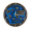 BusyKids World Map Wall Clock - Dark