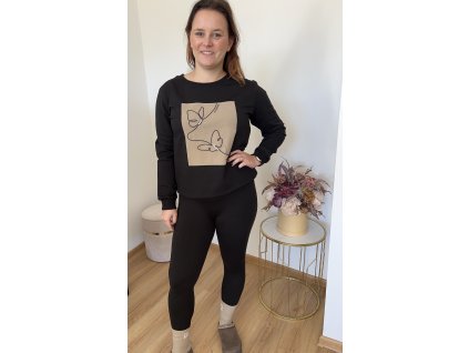 Černá halenka Megi s perličkami