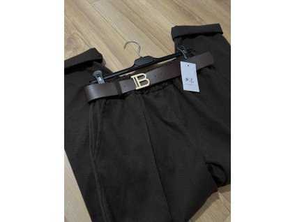 Teplé kalhoty s páskem