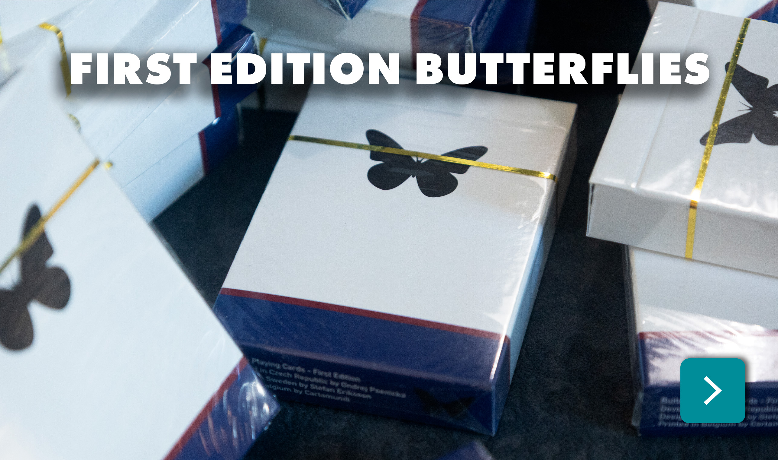 Butterfly Playing Cards First Edition Marked (Blue)
