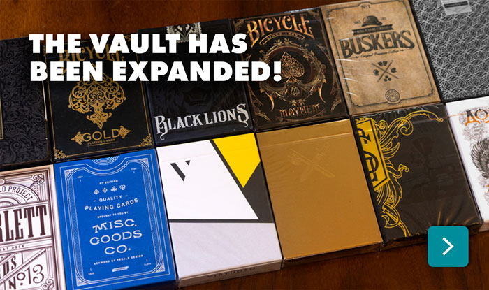 Welcome to The Vault. It contains collectible playing cards, sometimes over fifteen years old.