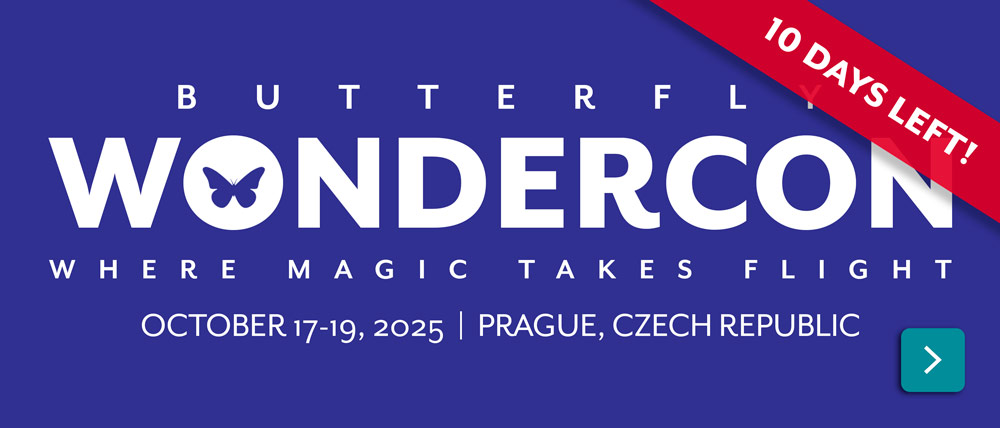 Butterfly Wondercon 2025 is the first magic convention organized by Butterfly Magic Store. In Prague, October 17 to 19.